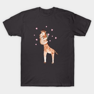 sloth and giraffe love T-Shirt